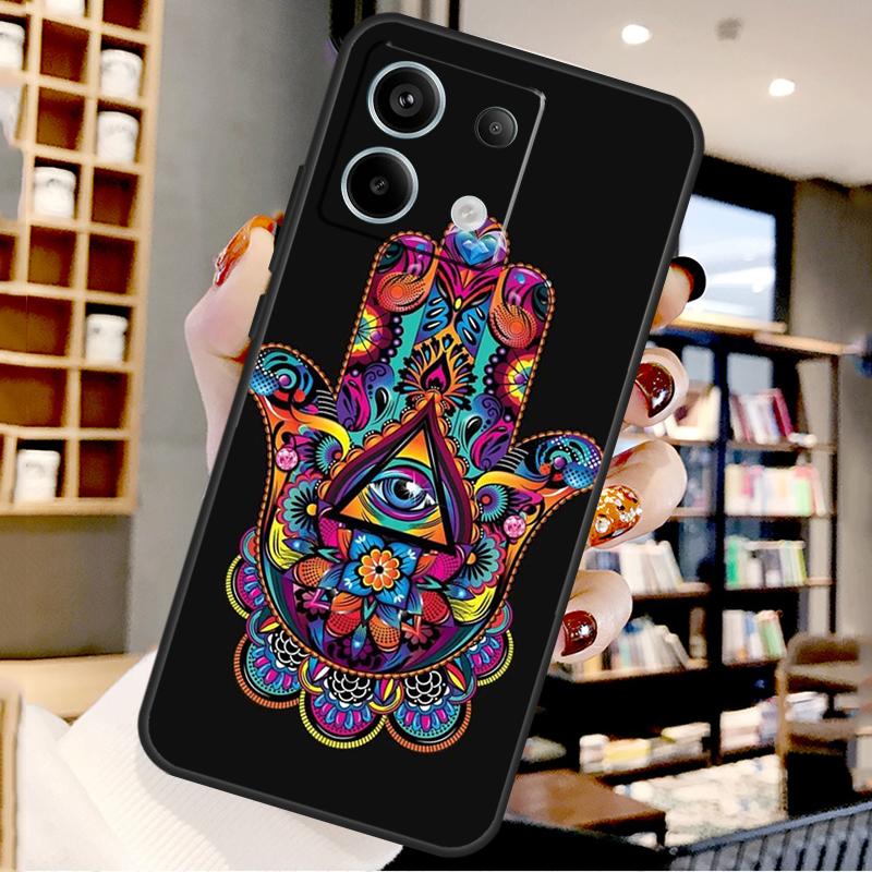 Hamsa Hand Of Fatima Art For Xiaomi Redmi Note 14 Pro 12 11 9 10 13 15 Pro Plus Case For Redmi 15 10C 12C 13C 14C 15C