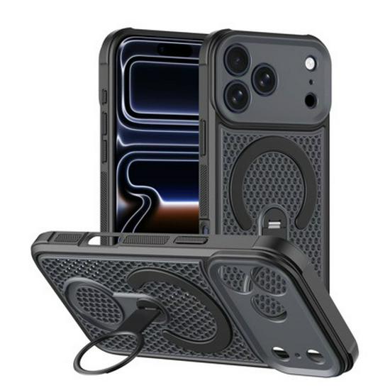 

Rotating Stand for Apple 17 Air 16 15 Plus, 14 13 12 Magnetic Heat-Dissipating Phone Case 15 белый