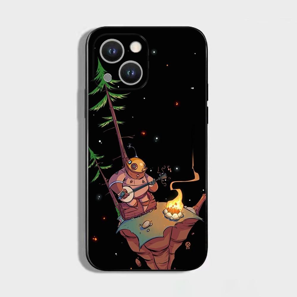 Outer W-Wilds Game Phone Case For iPhone 16 15 Plus 14 13 Pro Max 12 Mini 11 X XS XR 7 8 8Plus Black Soft Phone Coque