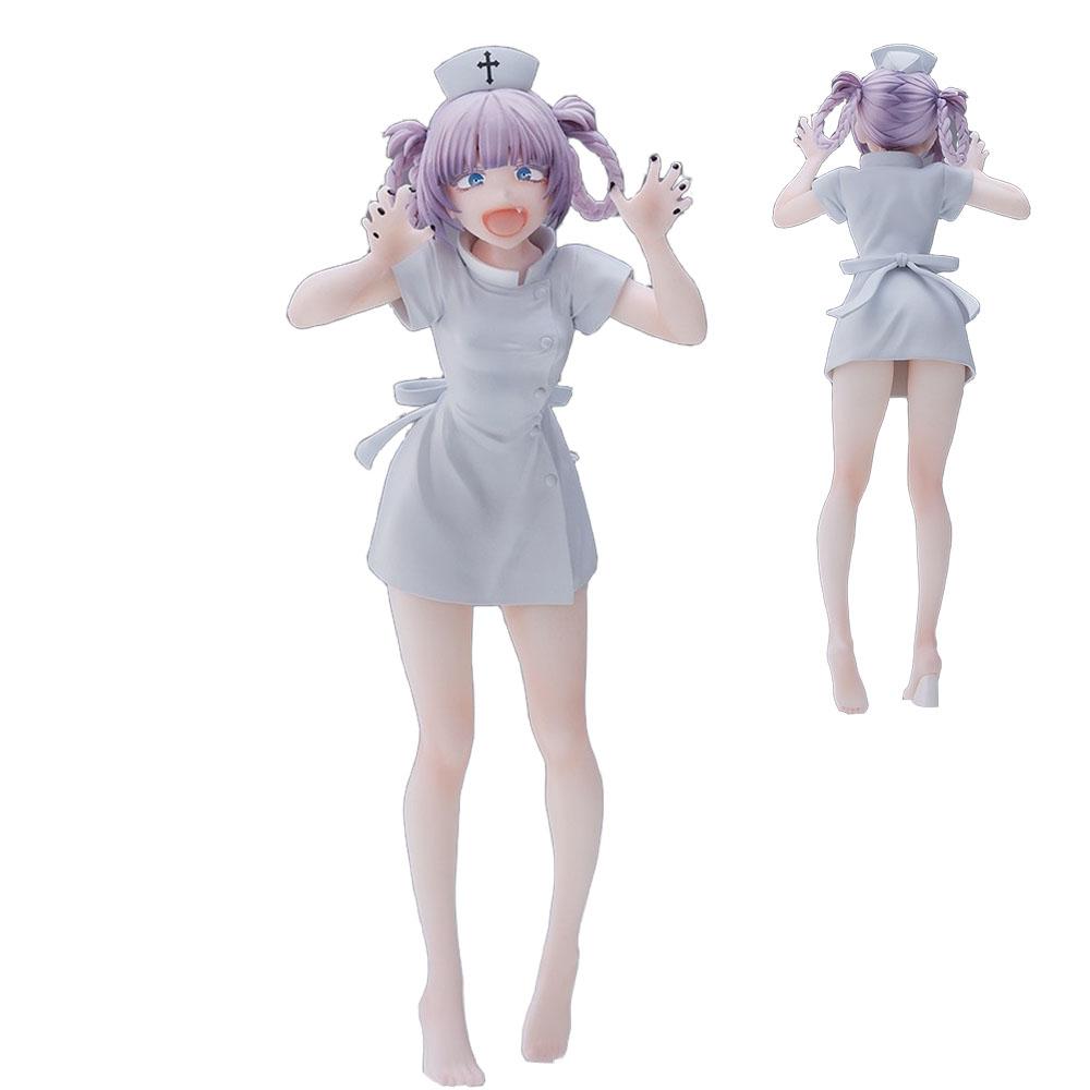 19.5CM Anime Yofukashi No Uta Nanakusa Nazuna Figure Nurses' Suit Cute Animation Model Toy Collection Decoration Ornaments PVC