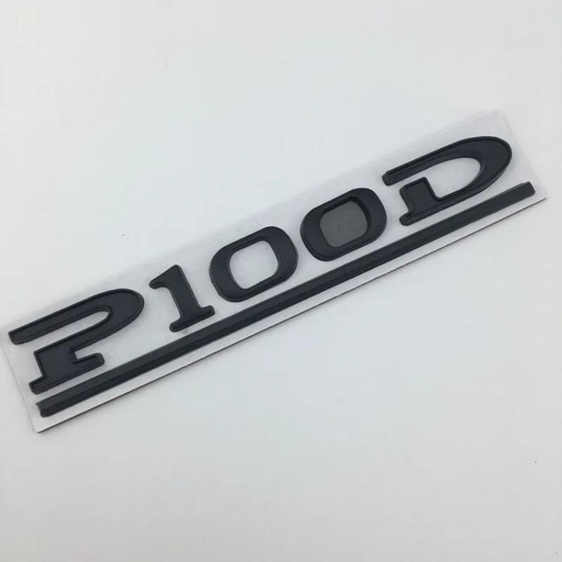 P75D P85D P90D Unterstrichene ABS-Buchstaben-Emblem für Model 3 Model X Model S Autostyling Kofferraumemblem Aufkleber Rot Schwarz
