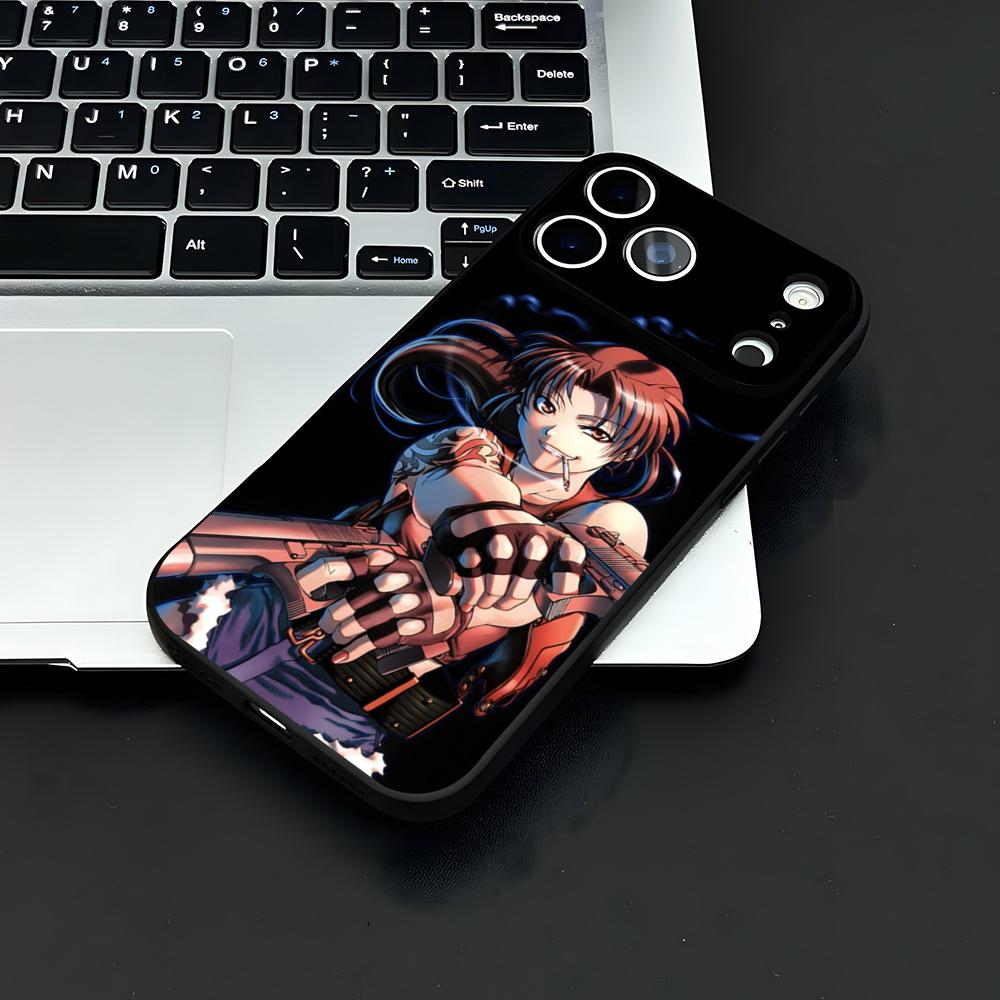 Revy B-Black L-Lagoon Phone Case For IPhone 17 Air 16 E Pro Max 15 14 13 Mini 12 Pro 11 Max Plus Black Soft Shell
