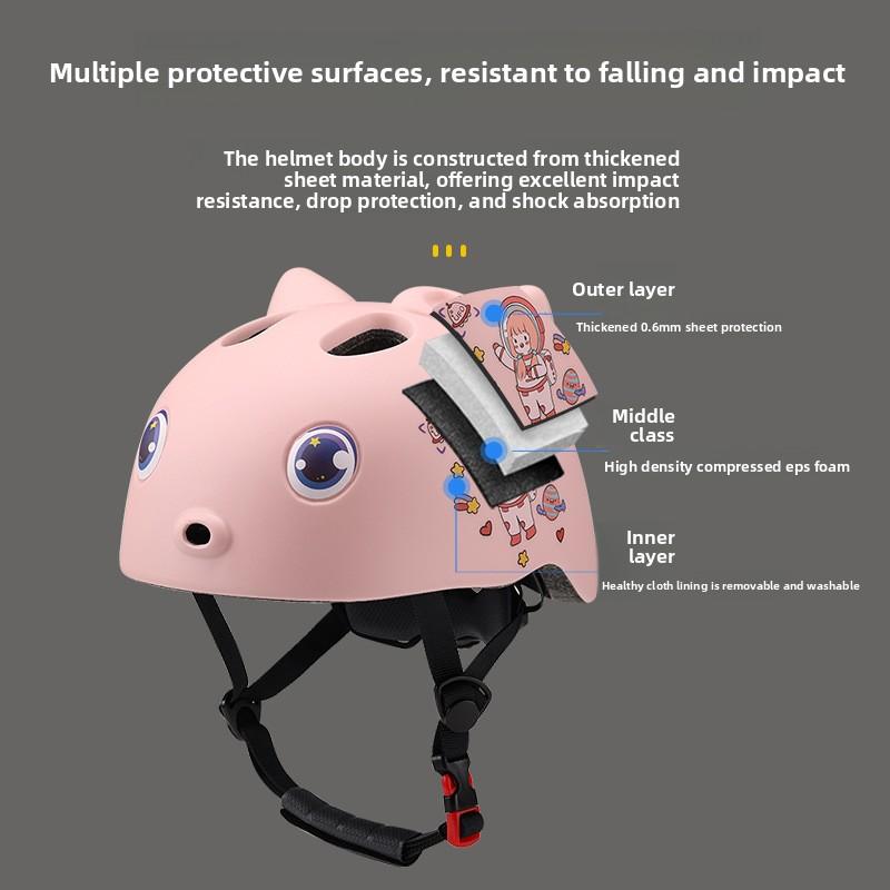 Cartoon Kinder Sporthelm Roller Rollschuh Anti-Drop Schutzausrüstung Fahrrad Laufrad Reithelm