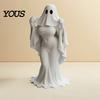 Niche Personality Statue Ghost Lady Ornament, Durable PLA 3D Printing Halloween Figure, Exquisite Texture Sculpture Full of Mystery Collectible,