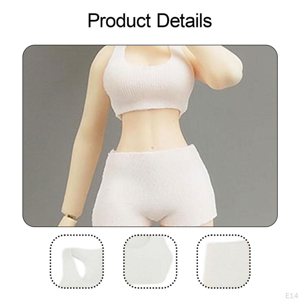 Sportweste Shorts Set im Maßstab 1/12 für Figurenkörper Miniatur BH und trendig beweglich