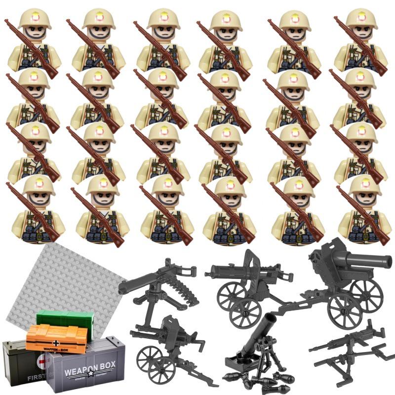 

World War II German and US Army Military Minifigure Building Blocks - Cross-Border Children s Toy