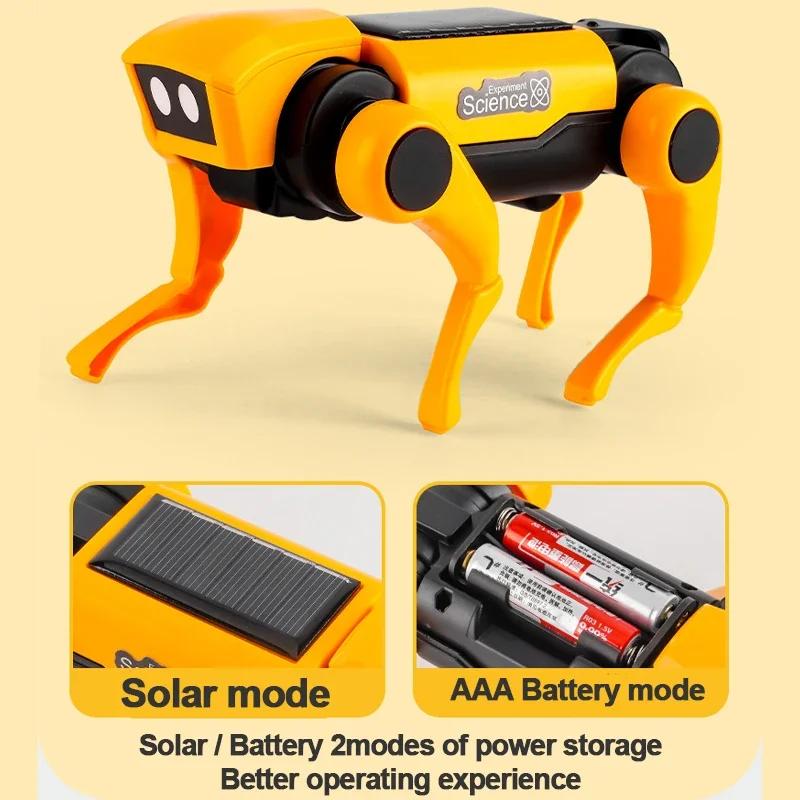 2 In 1 Solar Robot Dog Puppy Cat Science Experiment Diy Assembly Learning Education Robots Technological Gadgets Kit For Kids