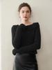 One-Shoulder Solid Color Cashmere Women's Ribbed Knit Sweater - Slimming Lazy Style for Autumn/Winter New Arrivals