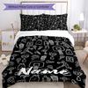 3pcs Custom Name Basketball Bedding Set Duvet Cover Closure Includes 1 Duvet Cover & 2 Pillowcases, Soft and Comfortable for All Seasons.