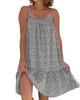 5XL Plus Size Floral Print Strappy Dress, 2023 European & American Style