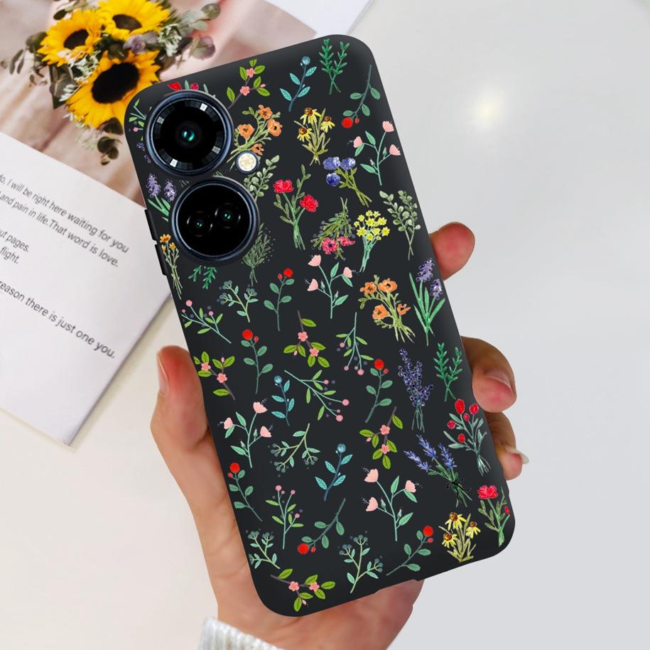 For Tecno Camon 19 Case Camon 19 Pro 5G CI7n Astronaut Silicone Cover For Tecno Camon19 Neo Phone Case Soft Cute Black TPU Cover