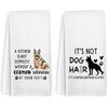 German Shepherd Kitchen Towels Set of 2, German Shepherd Gifts Dogs Hand Dish Towels for Bathroom Kitchen, 16x24 Inches