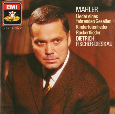 CD GUSTAV MAHLER, DIETRICH FISCHER-DIE - Mahler: Lieder Eines Fahrenden Gese CDC7476572 EMI 1987 UK Classical Used