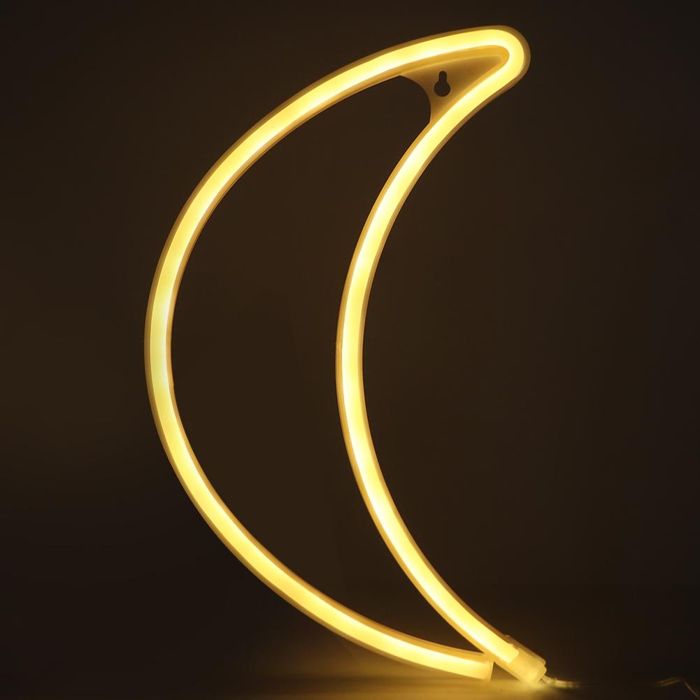 Adorable Moon Shape LED Night Light Decor USB Light Lamp Party Bedroom Decoration