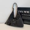 Vintage Denim Bag Women's Underarm Shoulder Bag Large Capacity Commuter Crossbody Bag
