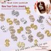 Exquisite Zircon Dollar Coin Nail Art Accessories – Gold Metal Alloy with Diamonds
