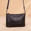 First layer cowhide women's bag new fashion leather shoulder messenger bag women's trendy versatile crocodile pattern small square bag