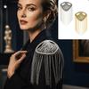 Beaded Decoration Shoulder Brooch Pin Metal Punk Style Shoulder Badge  Clothing Accessories