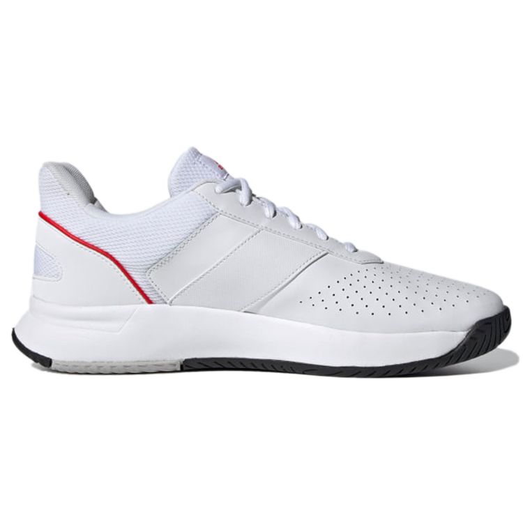 Adidas Courtsmash Trendy Breathable Low-Top Tennis Shoes Men Sneakers White Green Red FY8651