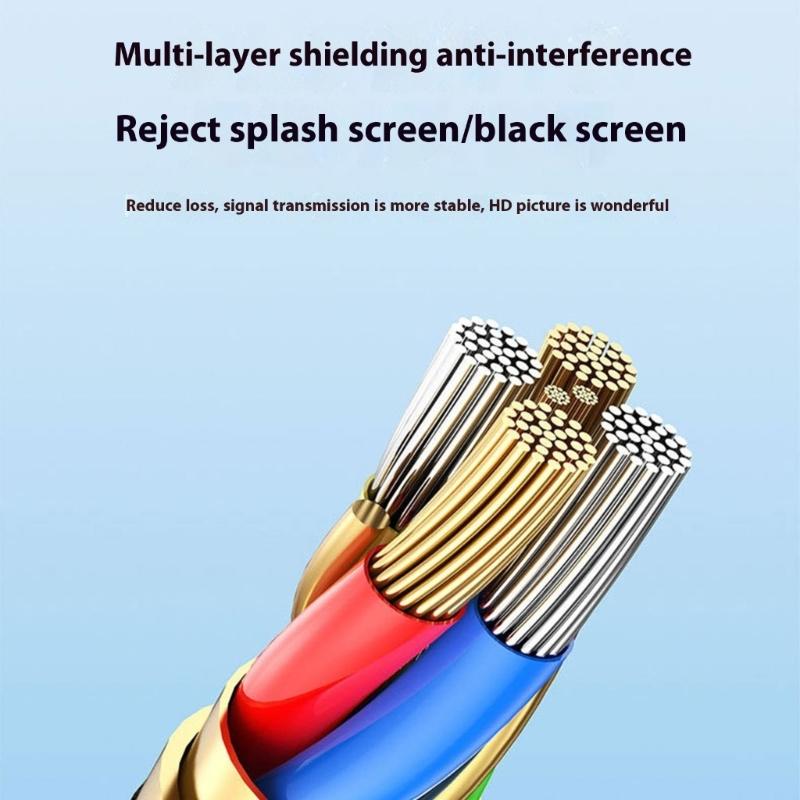 Braided USB Type C Converter Video Transmission Adapter 4K@30Hz Video Output For Enables Smartphones Tablets Computers