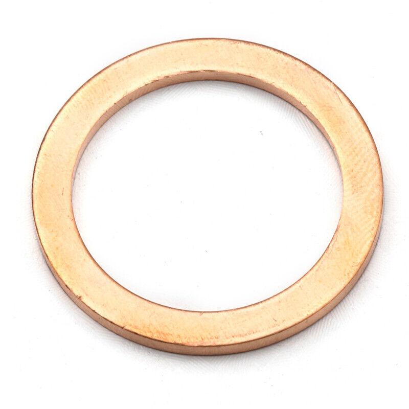 100pcs Copper Crush Washer Gasket Set Flat Ring Seal Assortment Kit