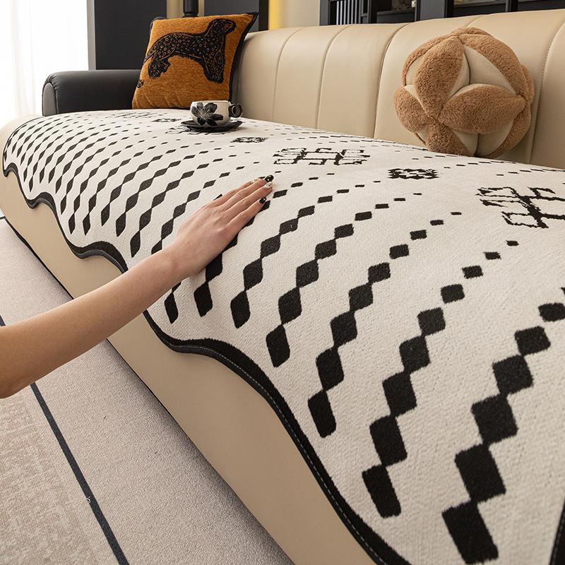 Premium Sofa Cushion New Four-Season Universal Light Luxury Irregular One-Piece Special-Shaped Straight-Row Cover Towel