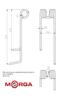 Right rotary rake tine - tedder tine LELY SK1673 FI-9mm -370 powder coated MORGA