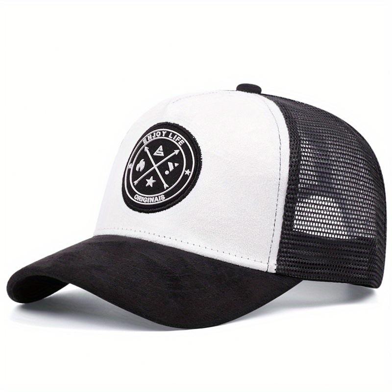 Summer Mesh Baseball Cap Women Men ENJOY LIFE Letter Patch Snapback Hat Casual Breathable Unisex Street Hip Hop Trucker Caps