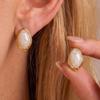 304 Stainless Steel Retro Gradient Geometric Stud Earrings for Women - European & American Style