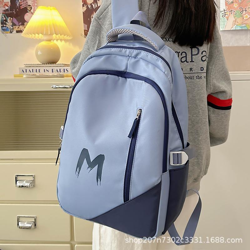 Schoolbag 1011 New Trend Large Capacity Couple Backpack Stylish Simple Casual Lightweight Student Backpack