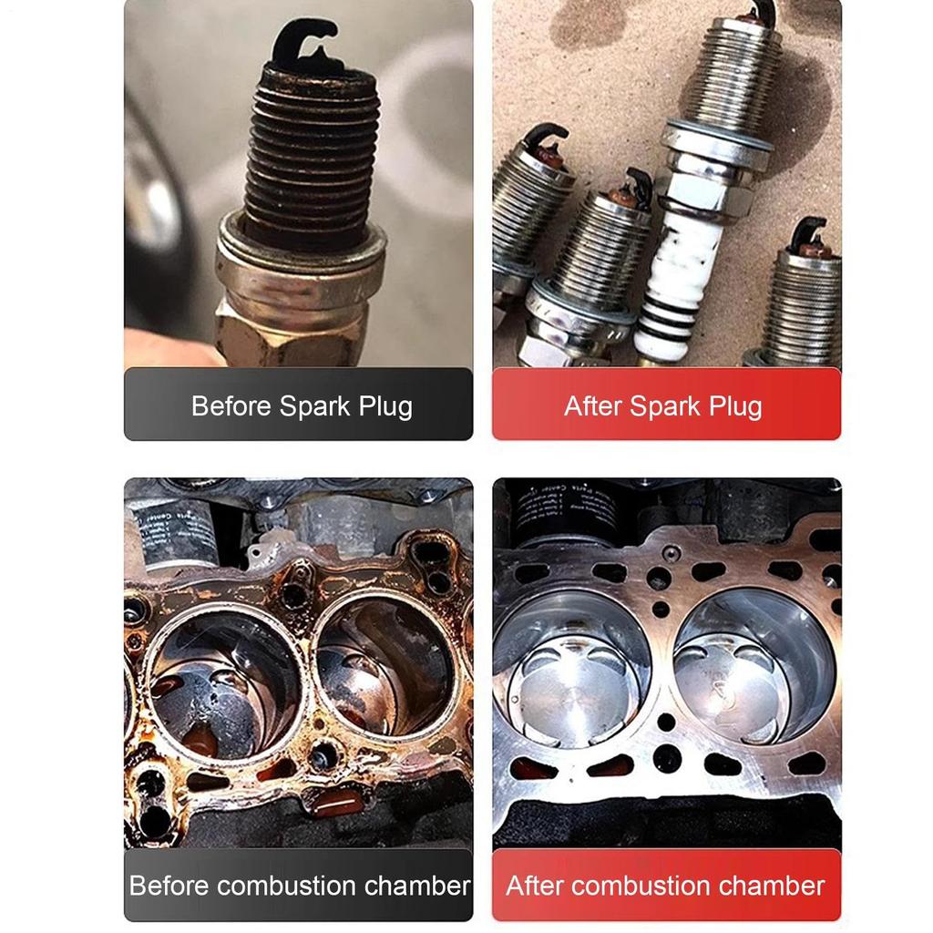 Catalytic Converter , Catalyzer Cleaning Agent for Sludge Removal, Multi-functional Carbon Remover Engine Performance Improver, 60ml for Motorcycles