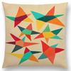 New Colorful Cartoon Plants Cute Trees Rain Stars Flowers Leaf Rainbow Geometric Abstract Pattern Cushion Cover