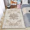 Distressed Oriental Floral Rug Non Slip Bathroom Door Mat Washable Carpet Floormat for Living Room Kidsroom Entryway Boho Retro