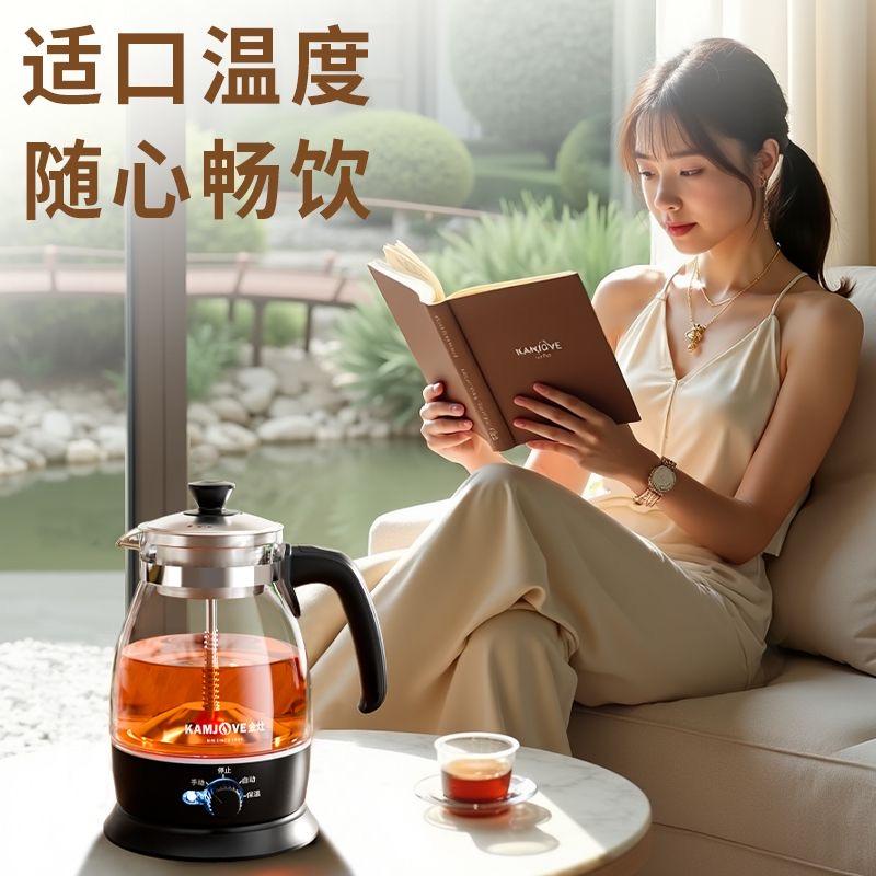 1L Electric Steam Spray Teapot - Glass Body with Filter, Multifunctional for Boiling Tea & Water | Home/Office Thermo Po