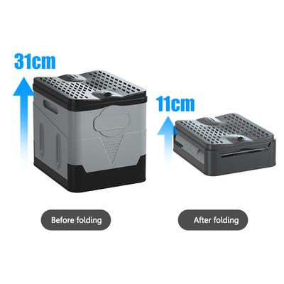 Seau de toilette pliable et Portable pour voiture, toilettes à forte capacité, poubelle réutilisable de grande capacité pour Camping randonnée voyage