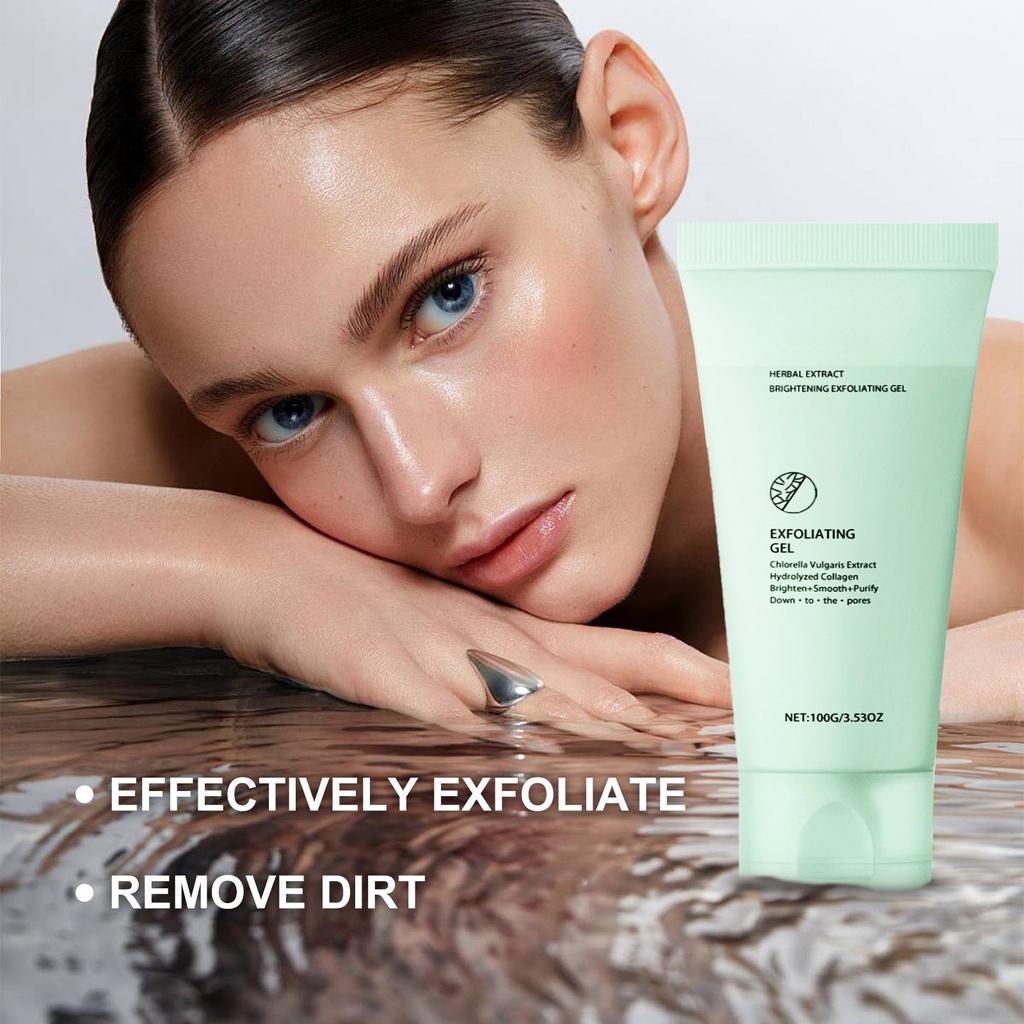 Herbal Exfoliating Gel Mildly Cleans Closed Mouth And Black Mouth, Shrinks Pores, Exfoliates And Brightens Skin Gel