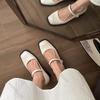 Fashion Fashion Women Pumps Shoes New Spring and Autumn Square Head Shallow Mouth Mary Janes Shoe Solid Chunky Middle Heel Single Shoes