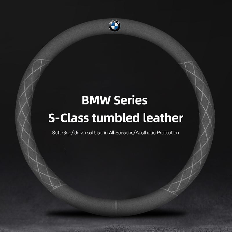 For BMW Car Ultra-Thin Suede Steering Wheel Cover Anti Slip Sweat Proof Protective Cover For BMW E46 E90 E60 F30 F10 E39 i3 i4 X
