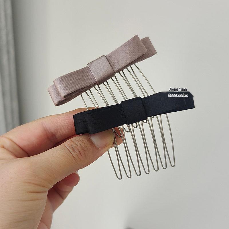 Anti-Slip Bow Bangs Hair Comb Clip - Stylish, High Skull, Internet Celebrity Hair Accessory