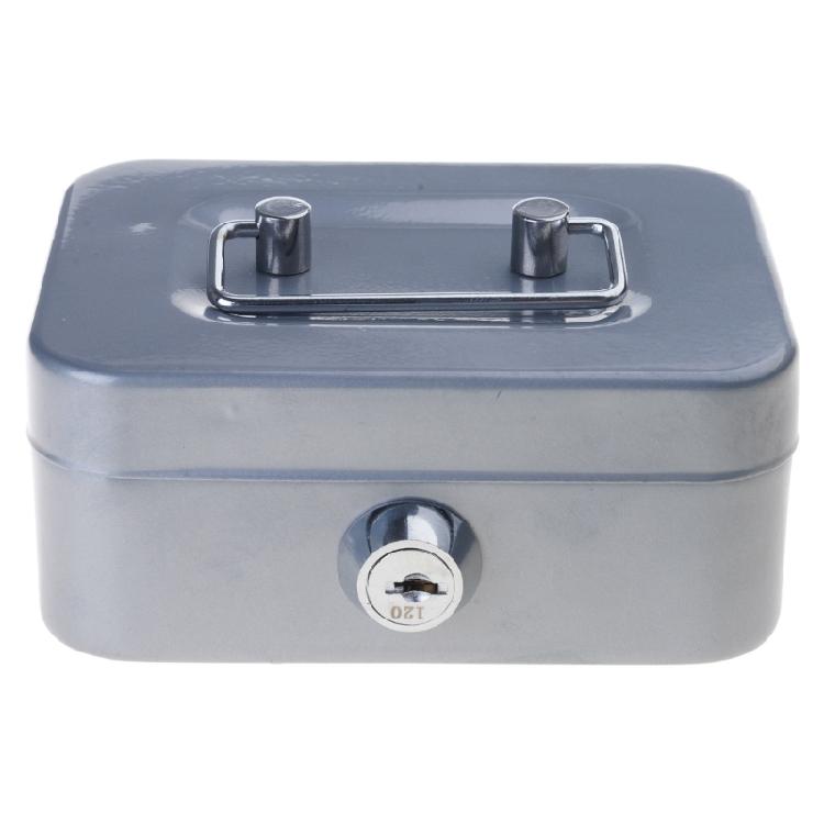 Metal Locking Cash Storage Organizer With Carry Handle Compact Case Container Suitable For Office Supplies Workshop Tool