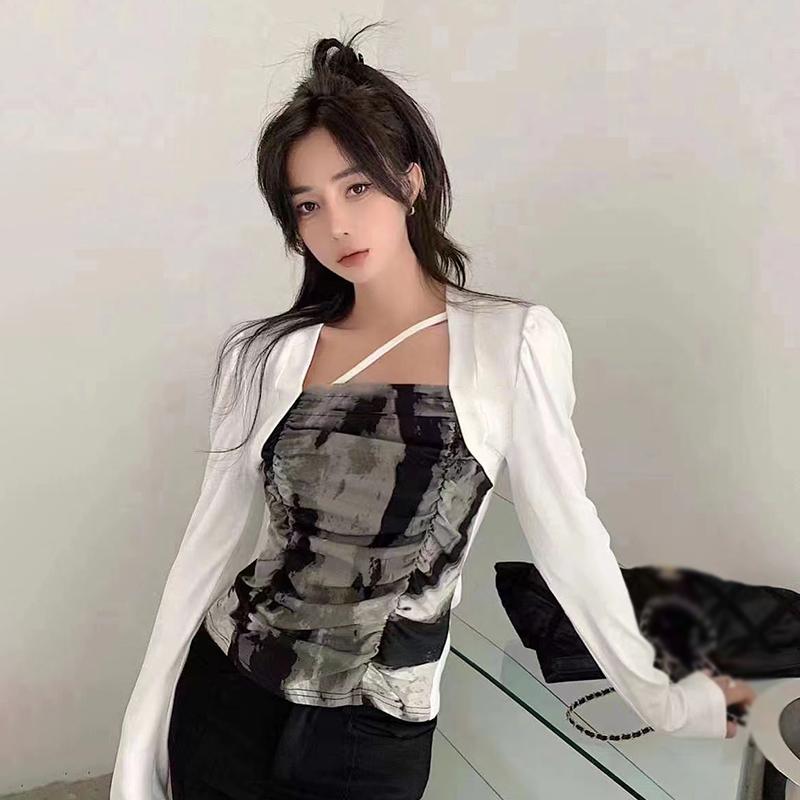 

Женская футболка с квадратным вырезом, топы на весну-осень One Size