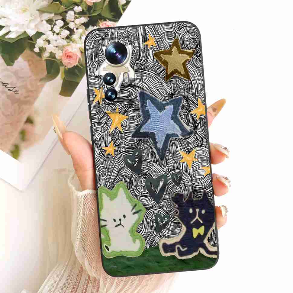

For Xiaomi Mi 12 Pro 2201122C Case Bright Flowers LOVE Silicone Soft Back Cover For Xiaomi MI12 PRO Mi 12S Pro 6.73 Phone Cases Xiaomi Mi 12 Pro