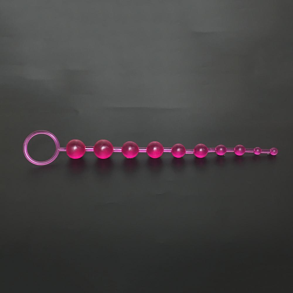 Soft Rubber Anal Plug Beads Long Orgasm Vagina Clit Pull Ring Ball Butt Toys for Adults Women Men Stimulator Sex Accessories