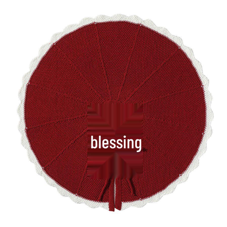 Red Heart Petal Christmas Tree Skirt: Festive Knitted Ornament
