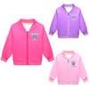 79042 Kids Girls Kpop Derpy Printed Hooded Zipper Long Sleeves Jacket