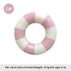 Summer Multicolor Striped Inflatable Swim Ring Thick PVC Leakproof Portable Foldable Pool Float Swimming Circle for Adults Kids