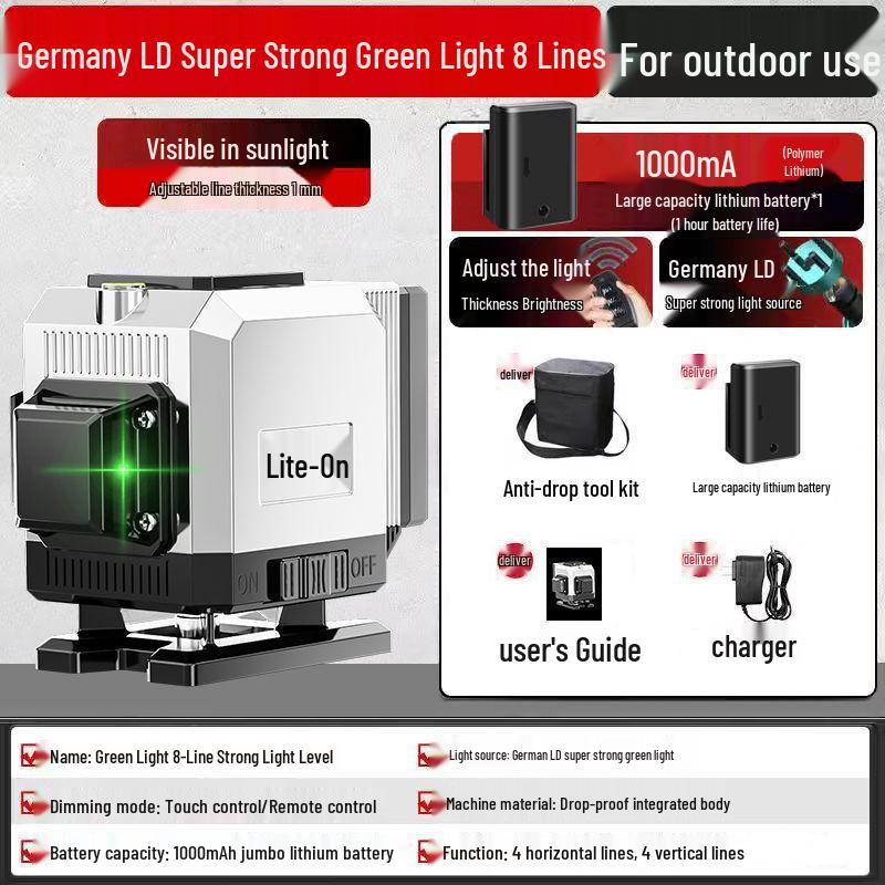 

Высокоточный 16-линейный автоматический лазерный уровень с проекцией синего луча