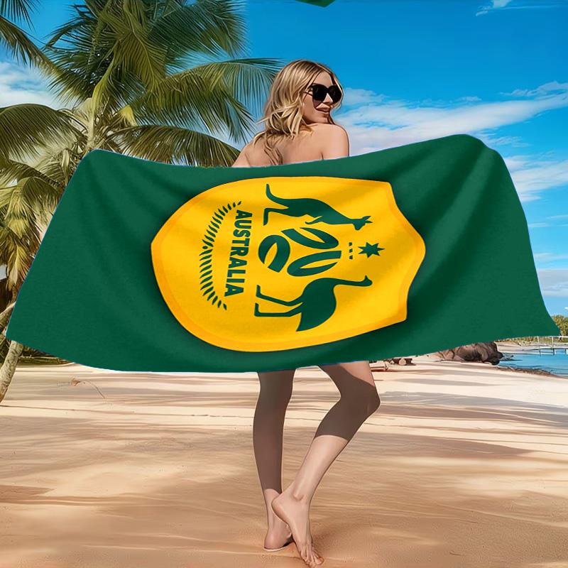 Australia Herb godło Ręcznik plażowy, Szybkoschnący, Łatwy w pielęgnacji, Odpowiedni zarówno do fitnessu, jak i na wakacje na plaży, Niezbędny sportowy