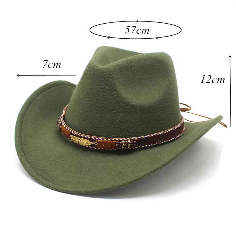Women's Men's Western Cowboy Hat For Gentleman Lady Jazz Cowgirl Cloche Church Sombrero Cap