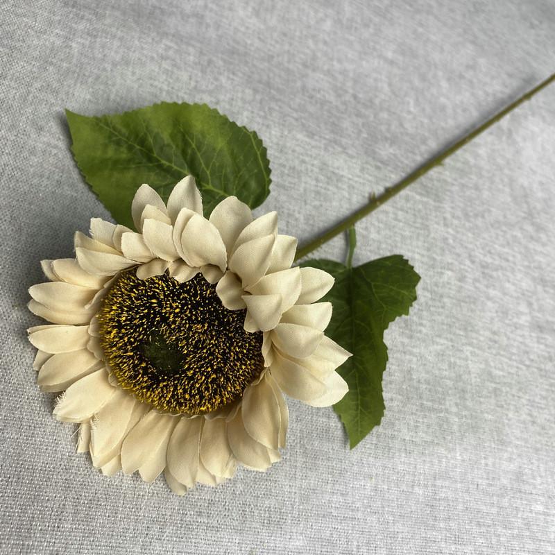Single Sunflower Stem Fake Flower For Wedding Photography And Home Decor Gift